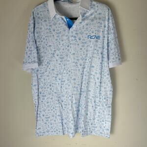 Rove Polo Golf Shirt XXL Cannabis Marijuana Chemistry Graphic Design New